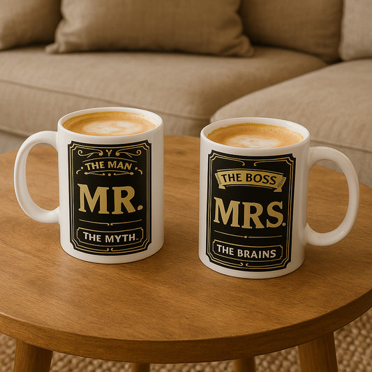 Mr and Mrs - Funny Mug Gift Set